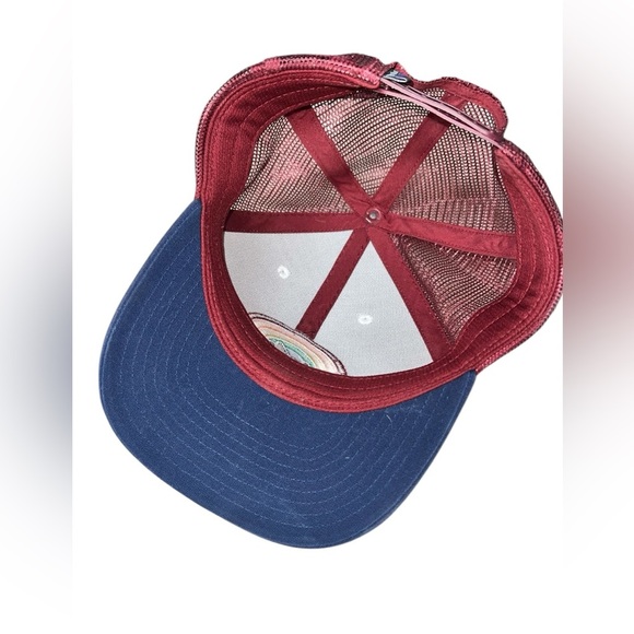 Patagonia Hat Snapback Trucker Cap Mesh Back Rainbow Maroon Blue - Picture 8 of 9